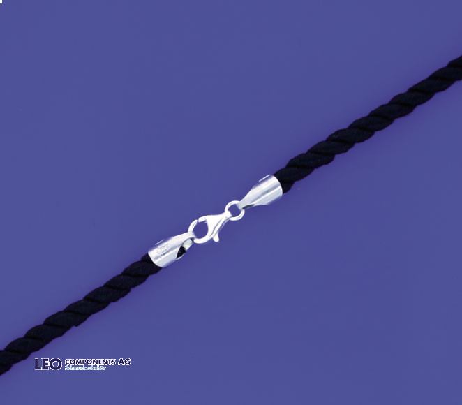 cotton cord with end caps and lobster clasp