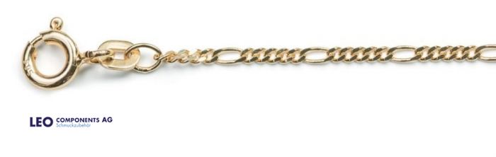 chaînes figaro (diamantées) Ø 1,5 mm / 14ct  l'or