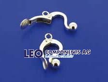 ear clip with ball and eyelet / 925 silver