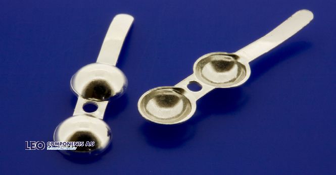 squeeze capsules with thread hole and loop / 925 silver