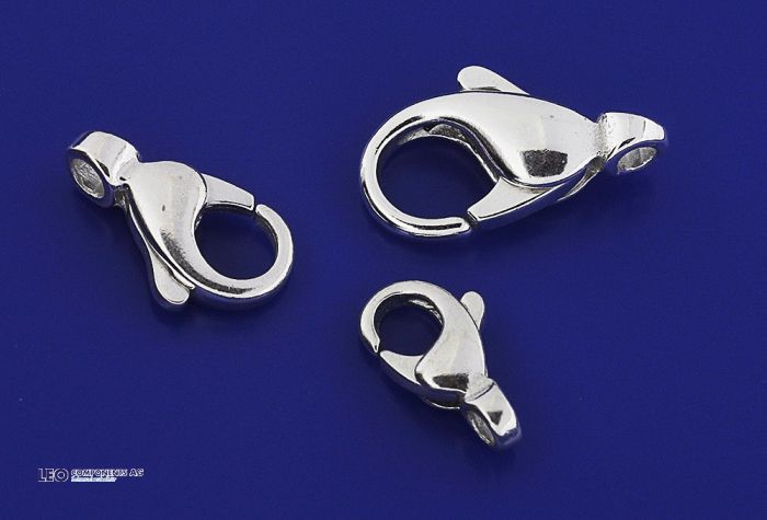 carabiner with crosswise eyelet (casting technology) / 925 silver