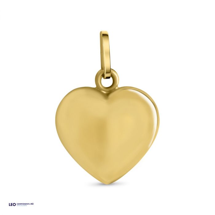 pendant heart 8,5x8,0mm polished / gold