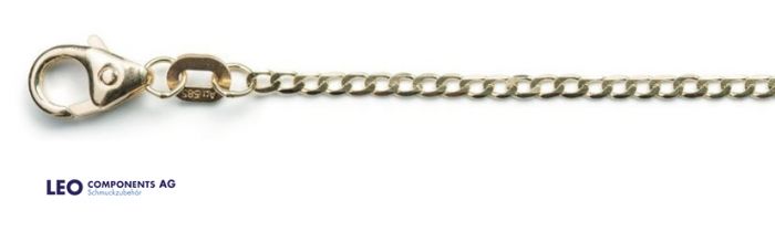 chaînes blindée (large, facetter) Ø 1,6 mm / 14ct l'or