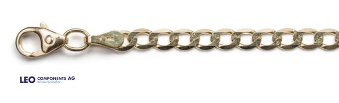 chaînes blindée (large, facetter) Ø 3,3 mm / 8 ct l'or