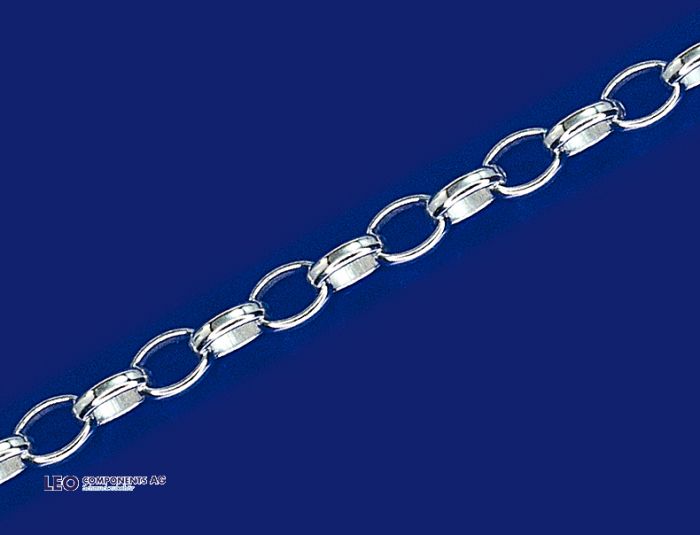 belcher chain oval with lobster clasp (Ø3.4x6.1mm) / 925 silver