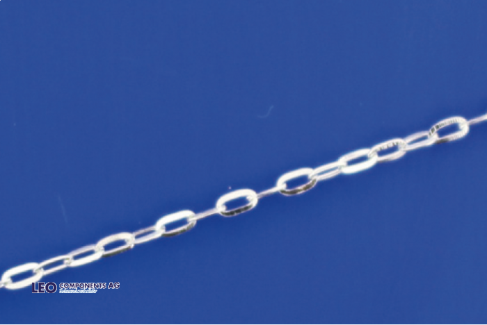 chaîne d’ancre plat avec anneaux ressort (ø1.8mm) / argent 925 