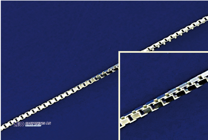 box chain with lobster claps (ø 0.9 mm) / 925 silver