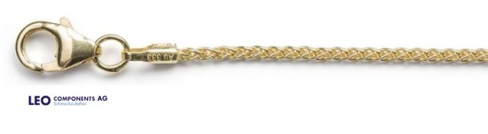 chaînes tresser Ø 1,2 mm / 8 ct l'or