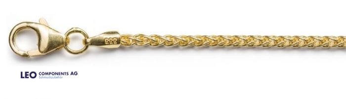 chaînes tresser Ø 1,7 mm / 8 ct l'or