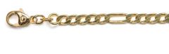 chaînes figaro (diamantées) Ø 3,6 mm / 14ct  l'or