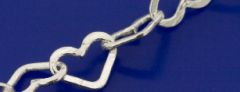 heart chain hammered / loose (ø 4.5x3.3 mm) / 925 silver