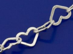 chaîne a coeur avec fermoir à mousqueton (ø4.35x3.3mm) / argent 925