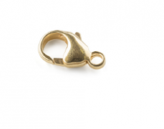 fermoir à mousqueton avec anneau de fixation ouvert / l'or