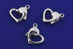 Fermoir mousqueton avec anneau de fixation / En forme de cœur