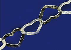 chaîne a coeur avec fermoir à mousqueton (ø7.1x8.8mm) / argent 925