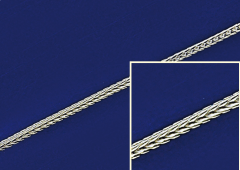 Fuchsschwanzketten mit Karabiner ( ø 1.10 mm) / 925 Silber