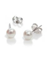 Ear stud with fresh water pearl / 925 silver